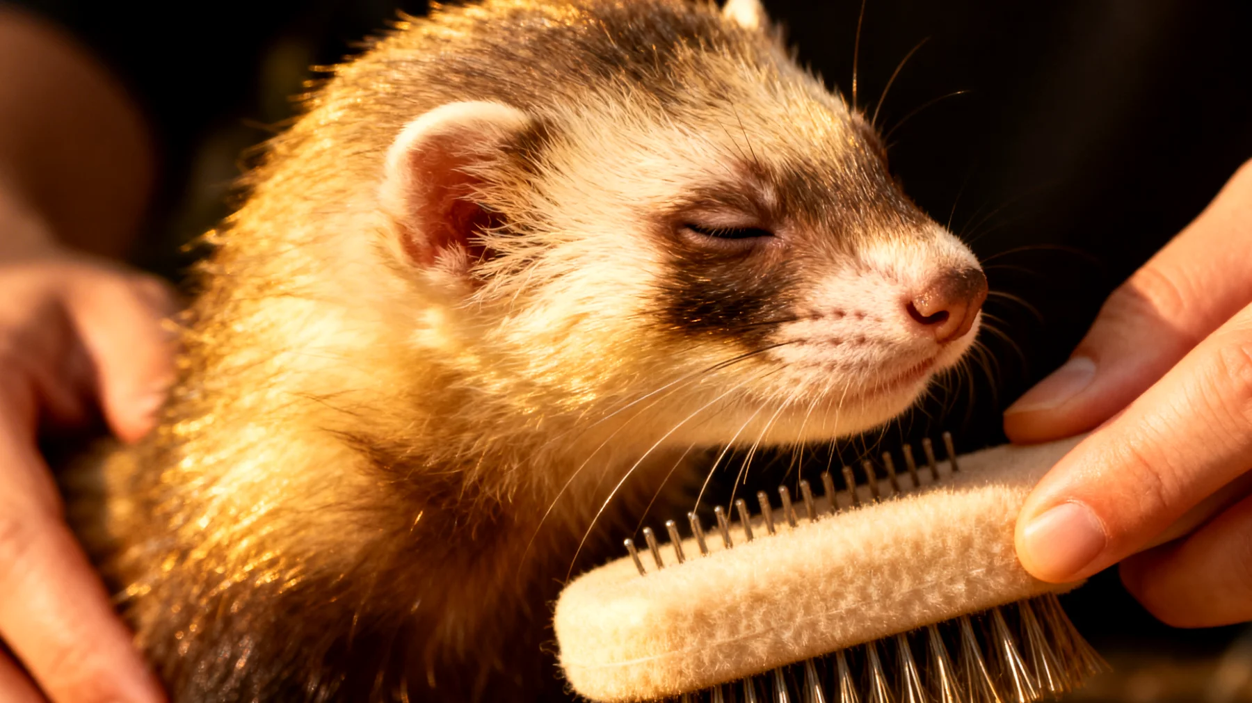 Welche Pflegeprodukte und welches Zubehör sind für junge Frettchen geeignet, um ihre empfindliche Haut und ihr Fell richtig zu pflegen und ihre sichere Entwicklung zu unterstützen?"