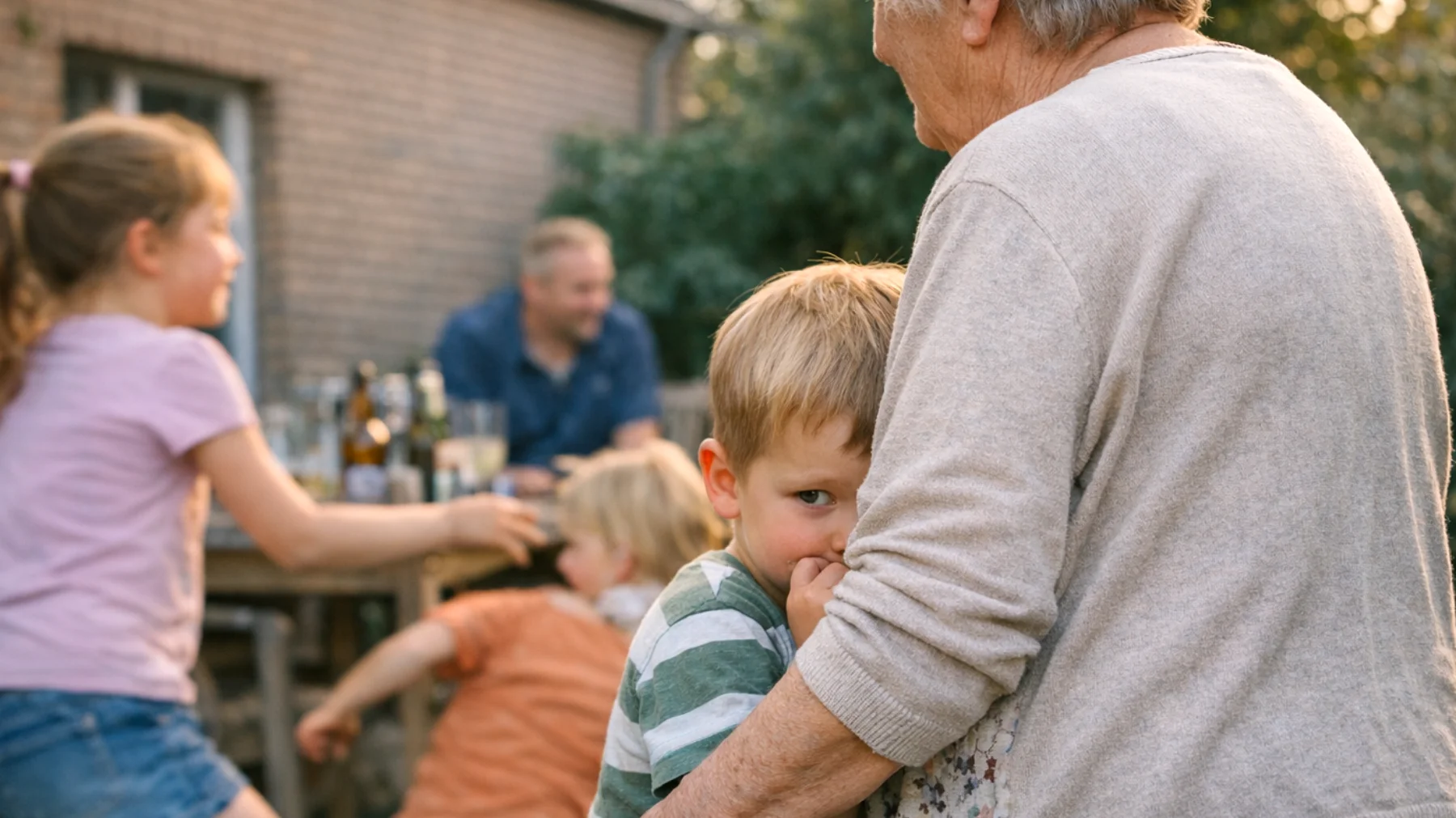 Die Oma beobachtet, dass ihr Enkelkind (Kind) bei Familientreffen oder im Kindergarten/in der Schule extrem schüchtern ist, kaum mit anderen Kindern spricht, sich hinter ihr versteckt und Schwierigkeiten hat, neue Kontakte zu knüpfen. Sie weiß nicht, wie sie das Kind ermutigen kann, ohne es zu überfordern oder unter Druck zu setzen."