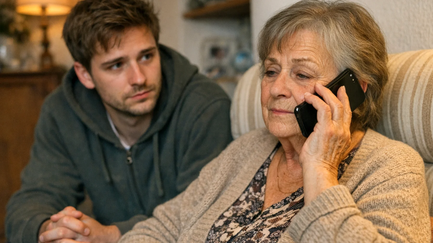 Eine Oma bemerkt, dass ihr erwachsener Enkel (zwischen 20 und 30 Jahren) emotional und praktisch übermäßig von ihr abhängig ist: Er ruft sie mehrmals täglich an, sucht bei jeder Entscheidung ihre Bestätigung und ist nicht in der Lage, alltägliche Situationen selbständig zu bewältigen, ohne vorher ihren Rat einzuholen. Die Oma fühlt sich einerseits geliebt und gebraucht, andererseits erschöpft und besorgt über die fehlende Selbständigkeit ihres Enkels."