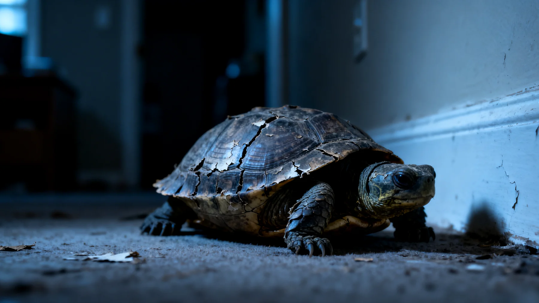 Schildkröten in Wohnungshaltung leiden häufig unter unzureichender UV-Beleuchtung und falscher Luftfeuchtigkeit, was zu Panzer- und Hautproblemen führt"